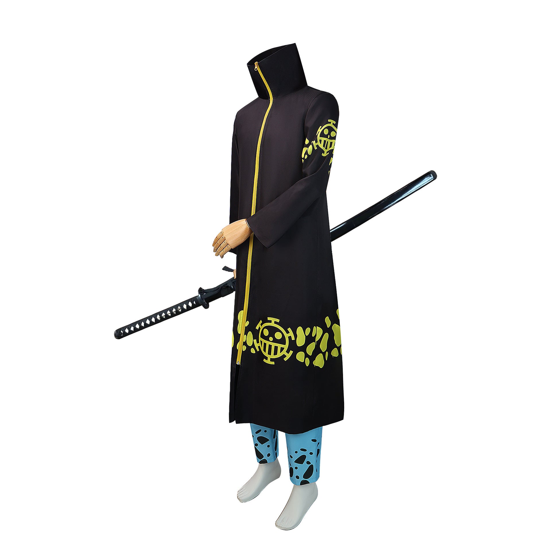 Navigation Trafalgar D. Water Law Cosplay Costume - One Piece Halloween Carnival Outfit with Hat