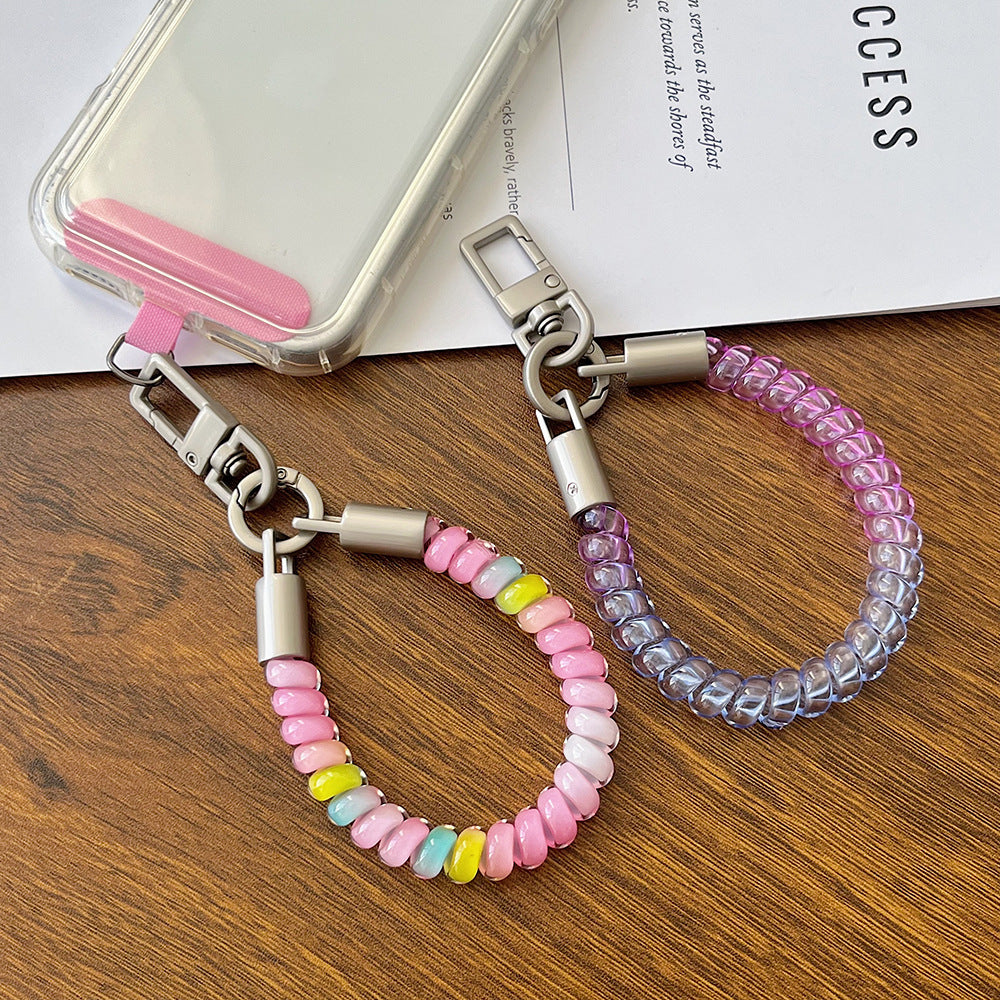 Thick Phone Cord Wrist Phone Strap with Tether Tabs – High Elasticity Wristlet & Hand Lanyard