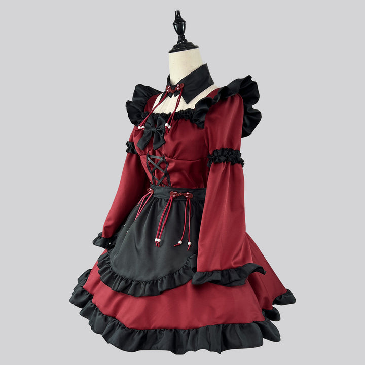 Gothic Little Devil Lolita Maid Outfit Streamer Cosplay Dress