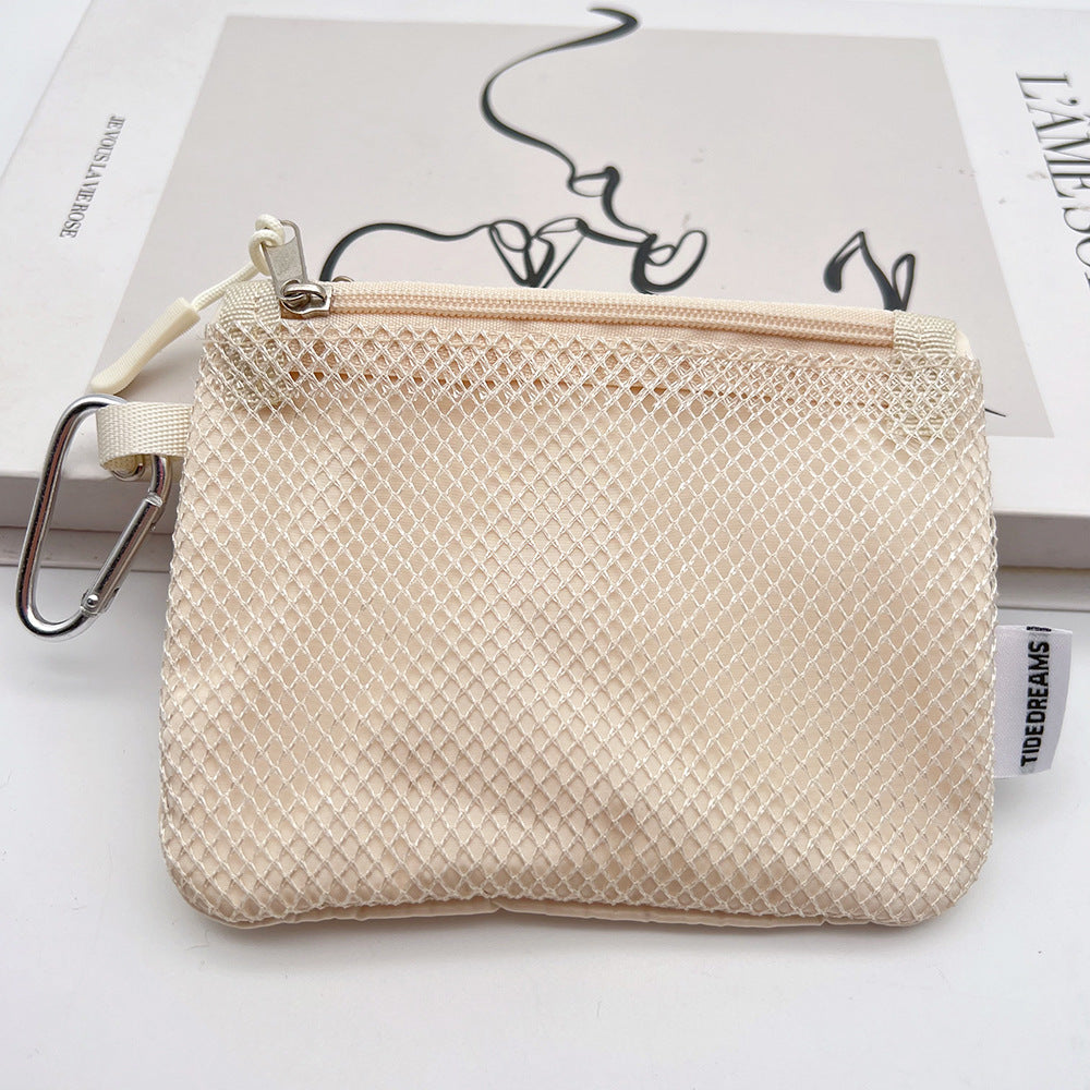 Mini Coin Purse Headphone Bag with Carabiner – Multifunctional Portable Bag Phone Accessory