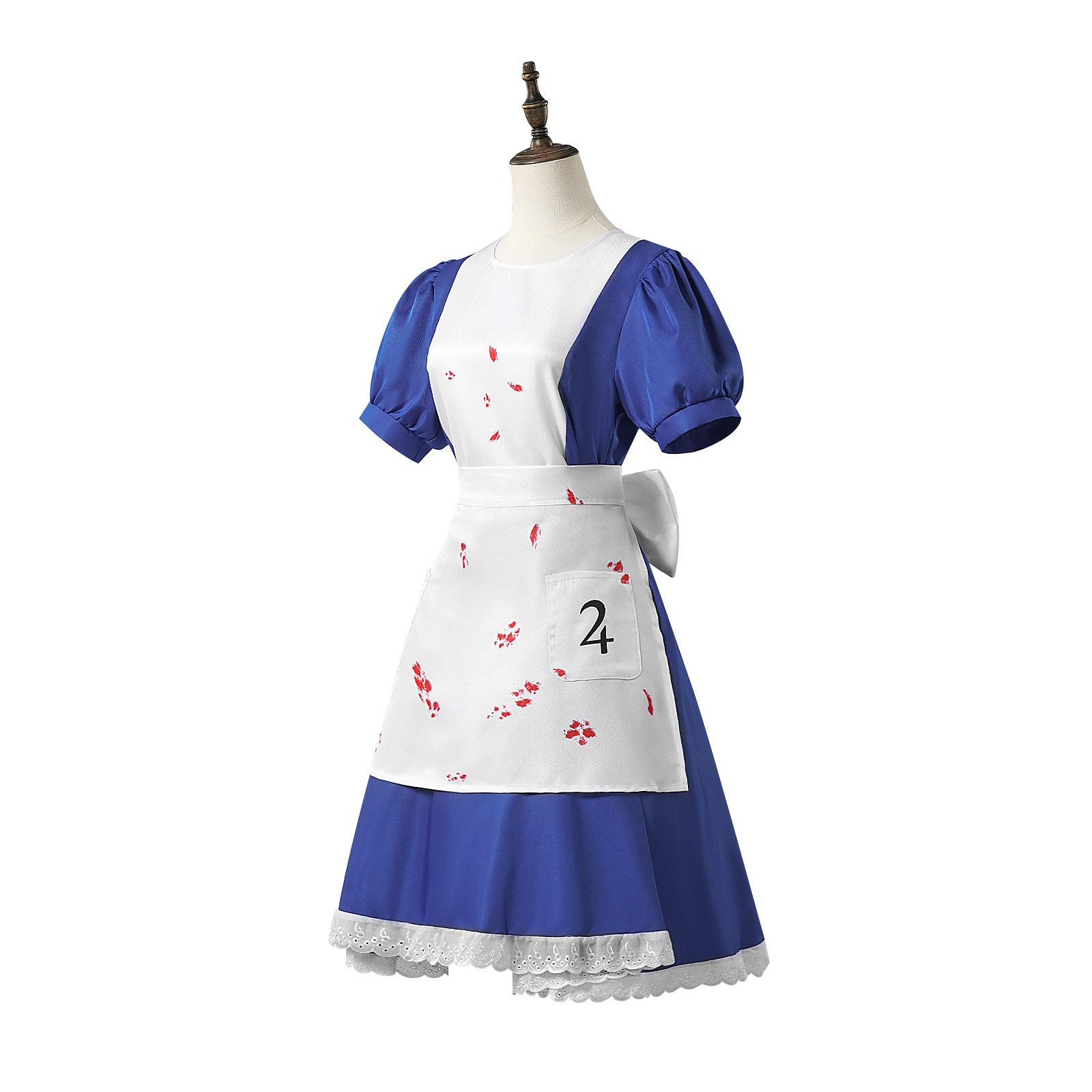 Alice Madness Returns Bloodstained Cosplay Costume - Halloween Lolita Maid Dress