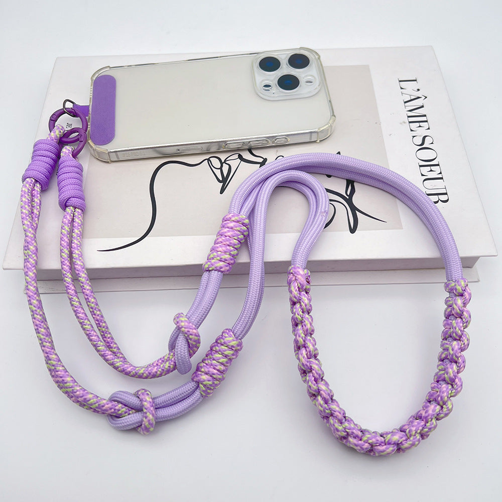 Blocking Color Crossbody and Wrist Phone Strap – Hand Woven 3-IN-1 Wristlet & Hand Lanyard