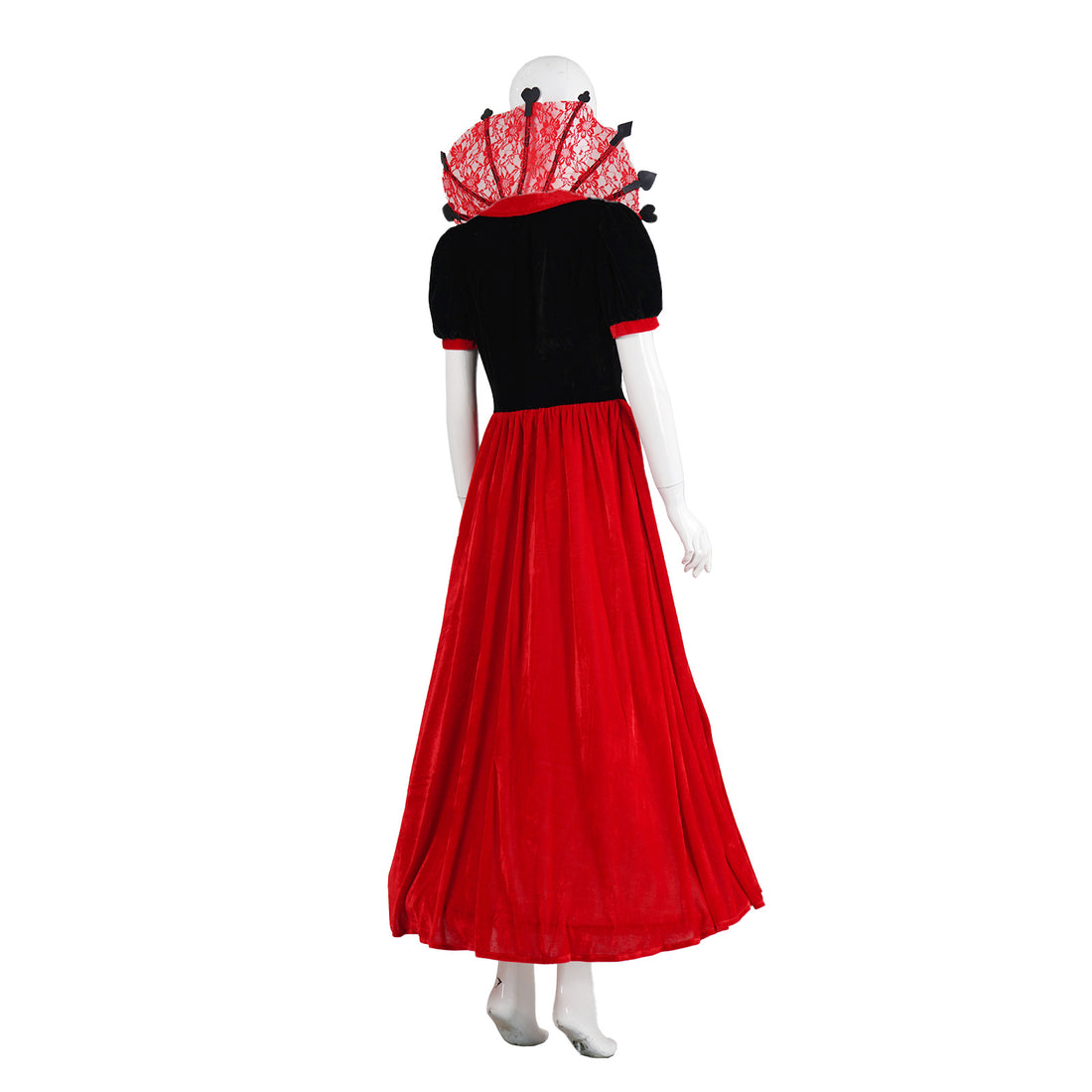 Deluxe Women's Queen of Hearts Costume - Alice Cosplay Royal Dress for Halloween