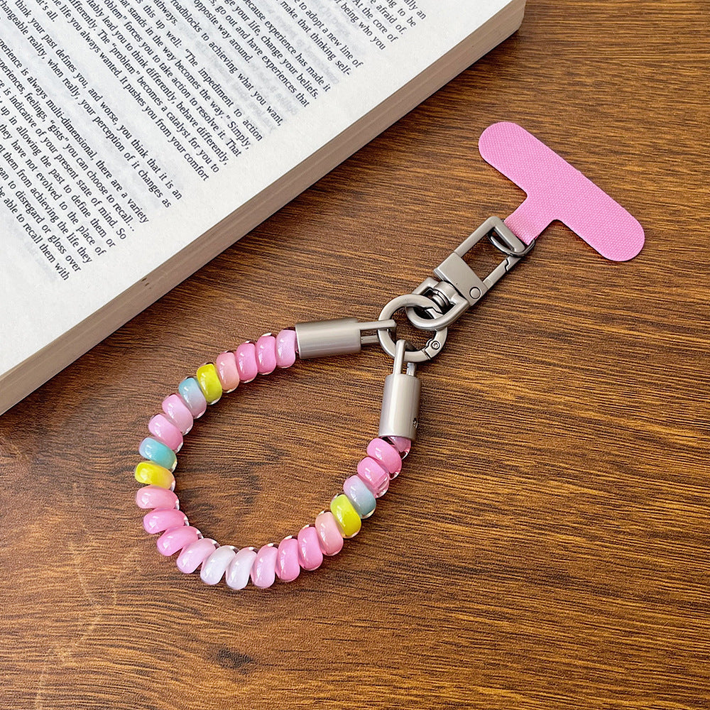 Thick Phone Cord Wrist Phone Strap with Tether Tabs – High Elasticity Wristlet & Hand Lanyard
