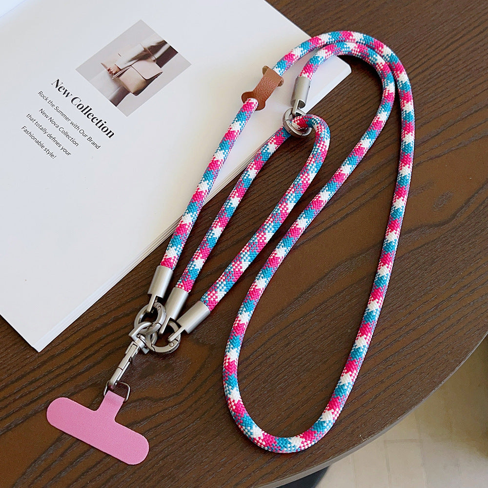 Multicolor Crossbody and Wrist Phone Strap with Tabs – Hand Woven 3-IN-1 Wristlet & Hand Lanyard