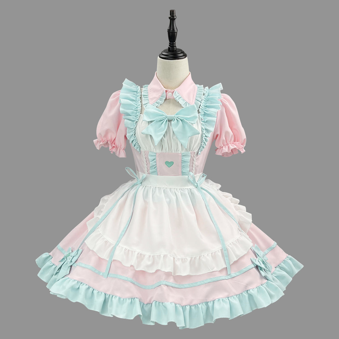 Enchanting Pink Lolita Maid Outfit Streamers Cosplay Dress
