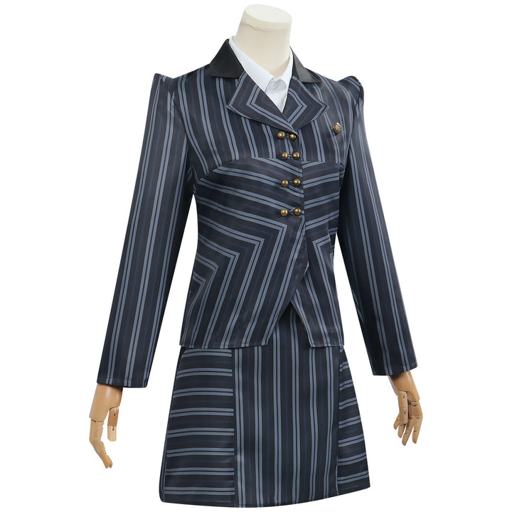 Wicked: For Good Witch Elphaba Black Stripe Suit Cosplay Costumes