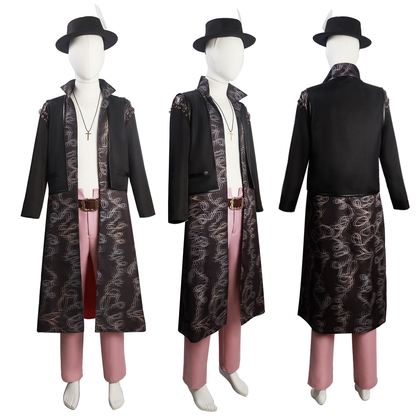 Navigation Dracule Mihawk Cosplay Costume - Hawk Eye Mihawk One Piece Outfit with Hat