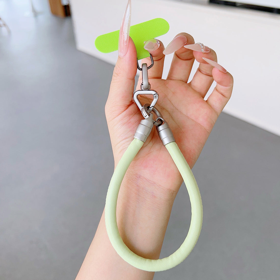PU Leather Rotatable Wrist Phone Strap with Tether Tabs – High Intensity Wristlet & Hand Lanyard