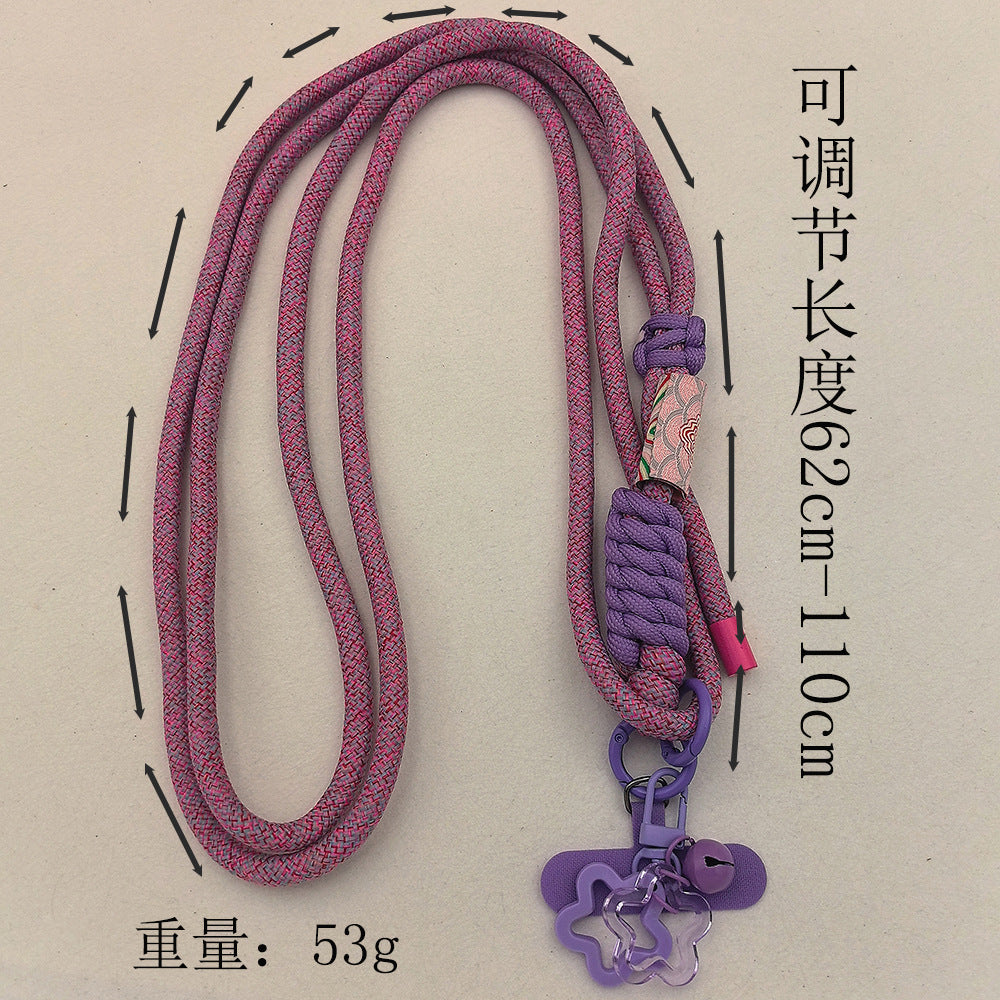 Multicolor Adjustable Crossbody Neck Phone Lanyard Long Strap with Tether Tabs Phone Charm