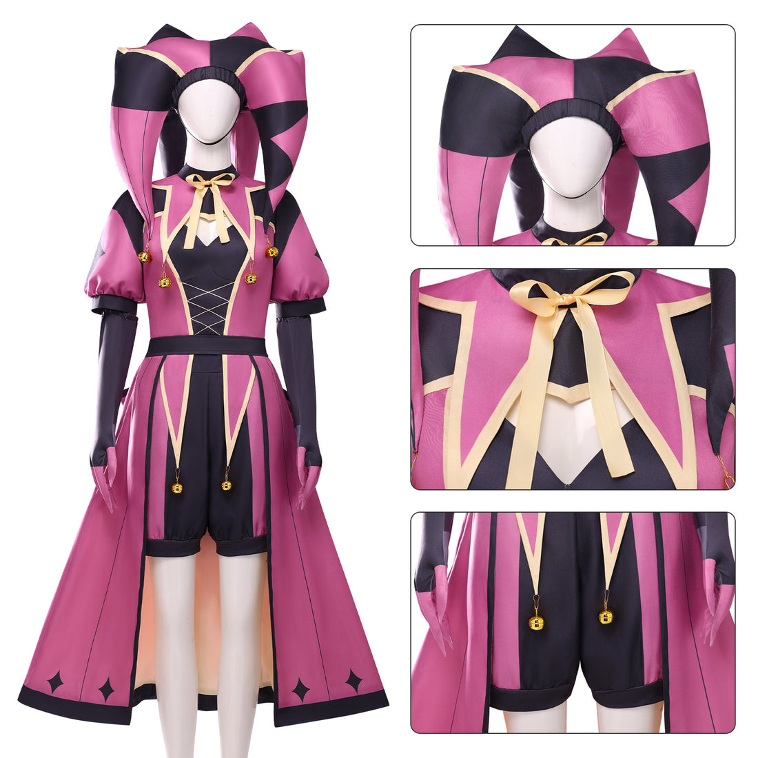 The Freak Circus Colombina Women Joker Cosplay Costumes Halloween Clown Carnival Party Outfit