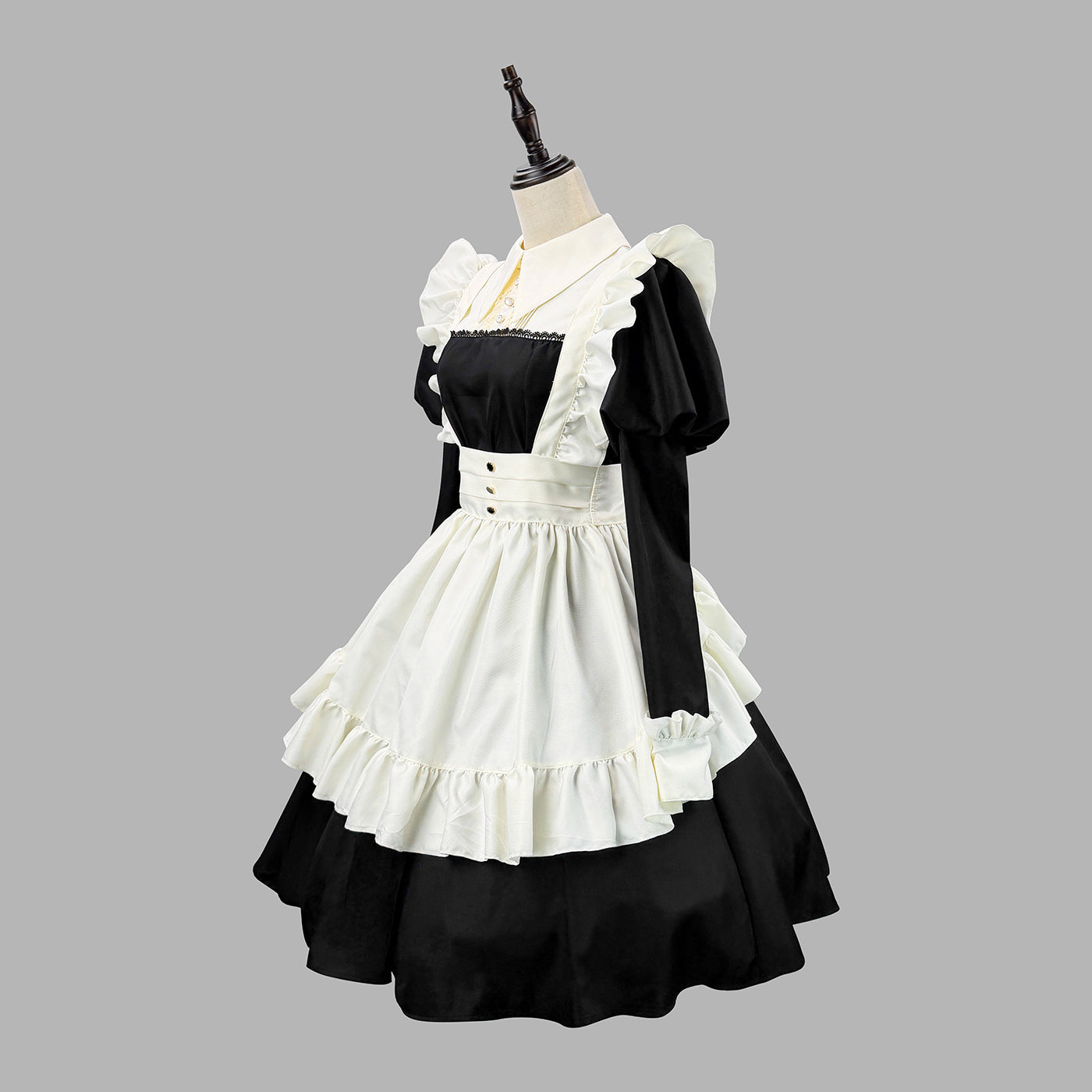 Akihabara Black White Traditional Maid Outfit Lolita Cosplay Dress