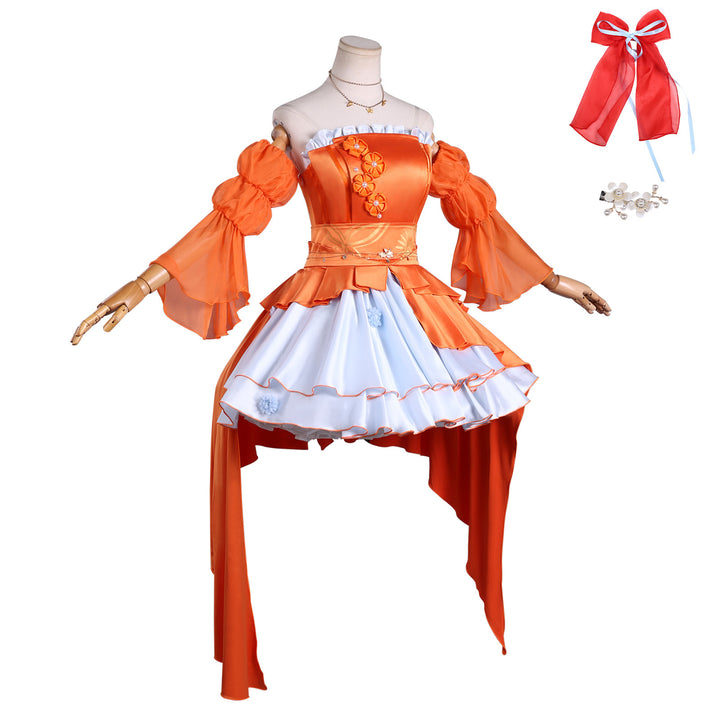 Genshin Impact Yoimiya Resplendent Feast Gown Full Set Cosplay Costumes