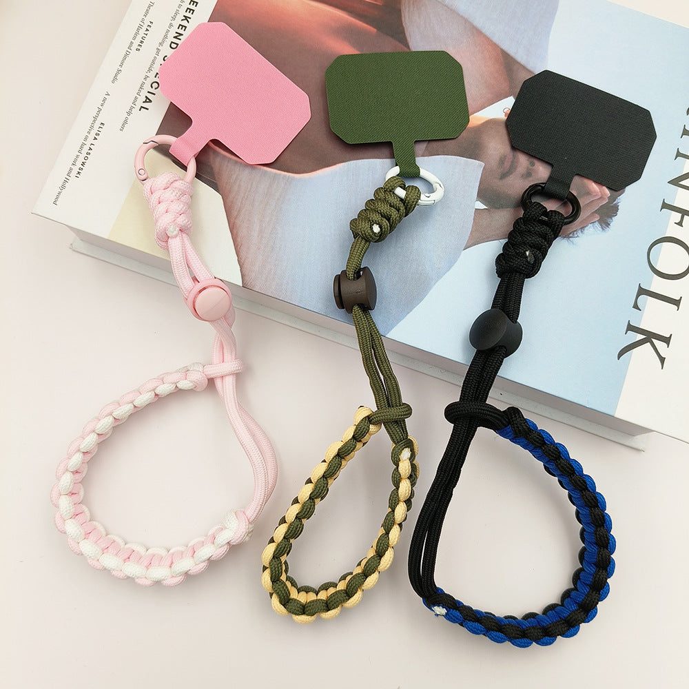 Multicolor Adjustable Wrist Phone Strap with Tether Tabs – Hand Woven Wristlet & Hand Lanyard
