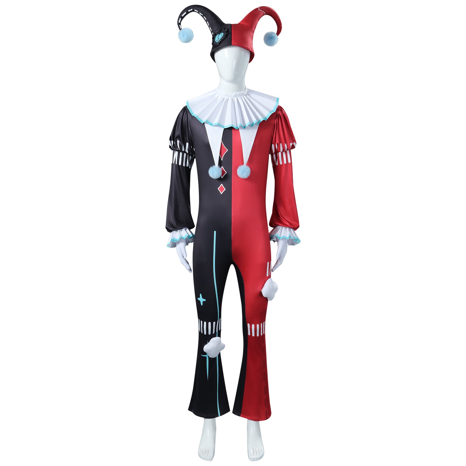 Fright Night Escape Vengeful Clown Abba Joker Cosplay Costumes Halloween Party Clown Outfit