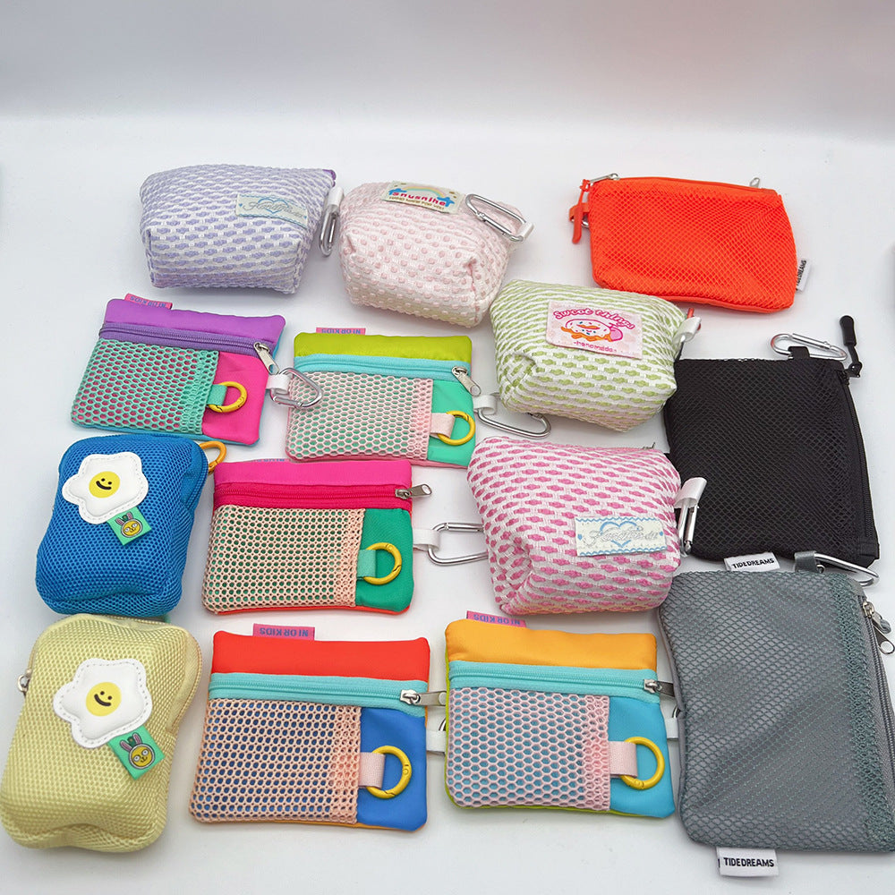 Mini Coin Purse Headphone Bag with Carabiner – Multifunctional Portable Bag Phone Accessory