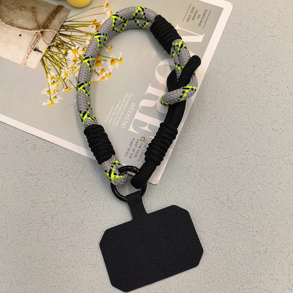 Color-Blocked Adjustable Wrist Phone Strap with Tether Tabs – Hand Woven Wristlet & Hand Lanyard