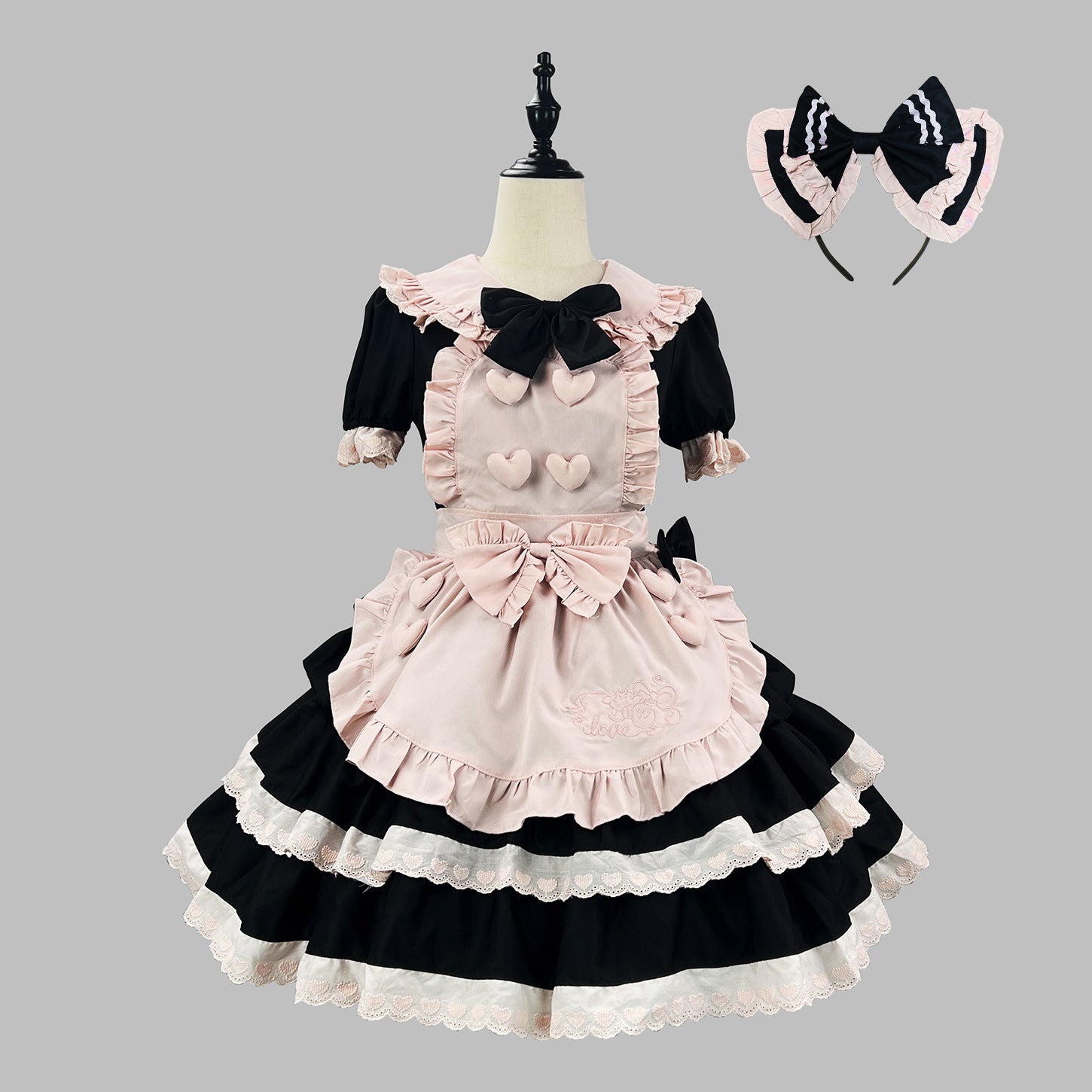 Runaway Princess Maid Outfit Cosplay Dress with Large Bow