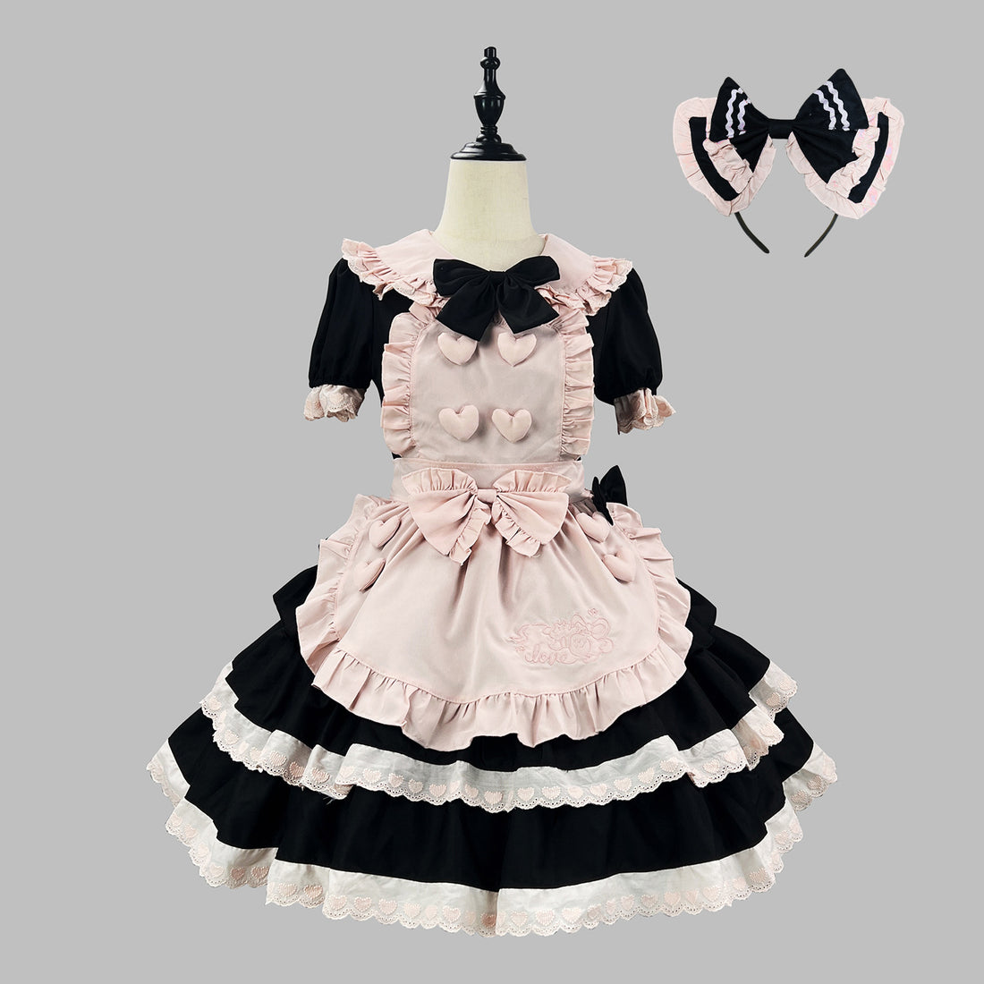 Runaway Princess Maid Outfit Cosplay Dress with Large Bow