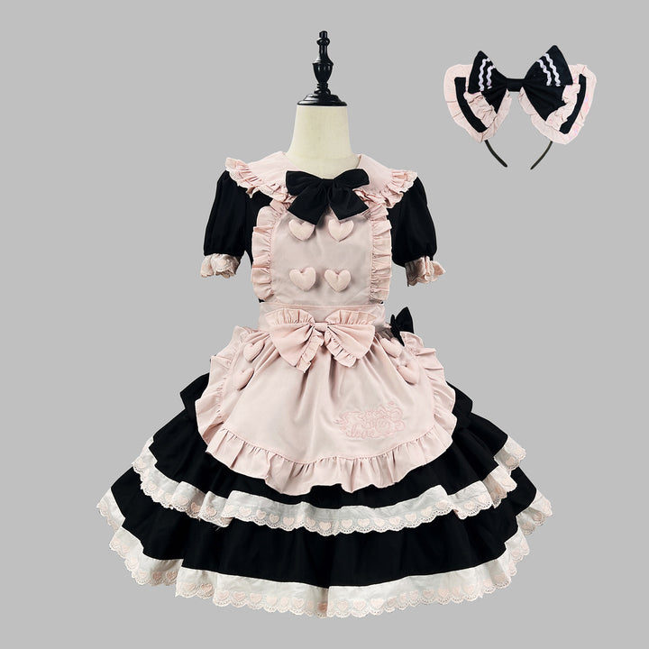 Runaway Princess Maid Outfit Cosplay Dress with Large Bow