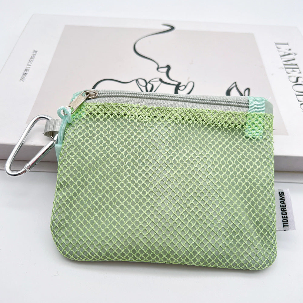 Mini Coin Purse Headphone Bag with Carabiner – Multifunctional Portable Bag Phone Accessory