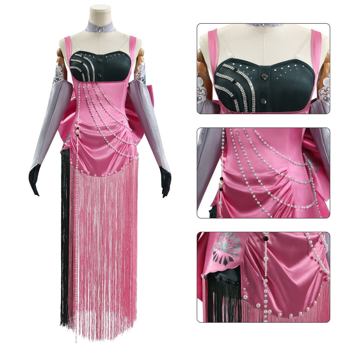 Game Reverse: 1999 Anjo Nala Pink Dress Cosplay Costumes