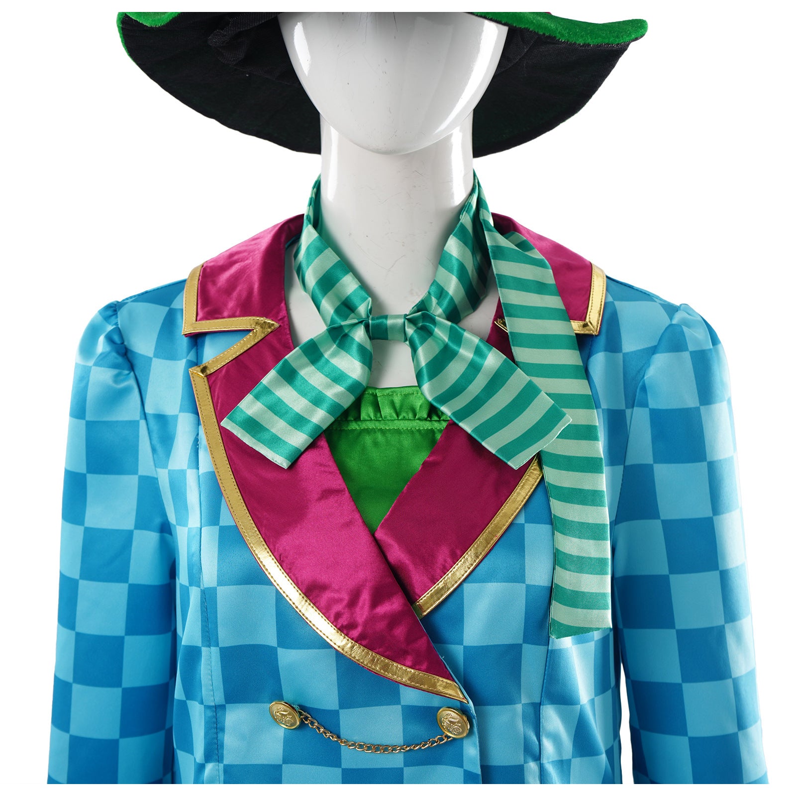Alice Mad Hatter Genderbend Women Outfit - Halloween Carnival Party Cosplay Costume