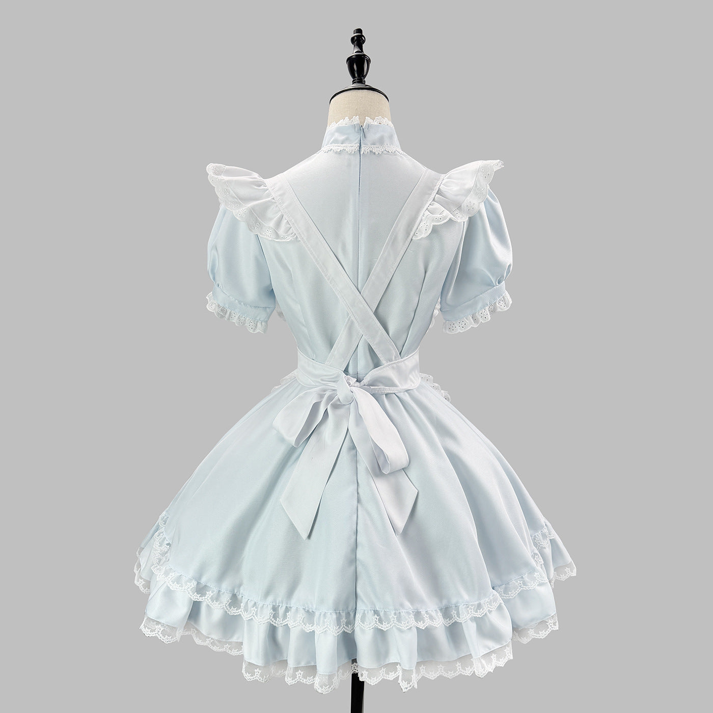 Alice Aqua Blue Lolita Maid Outfit Streamer Cosplay Dress