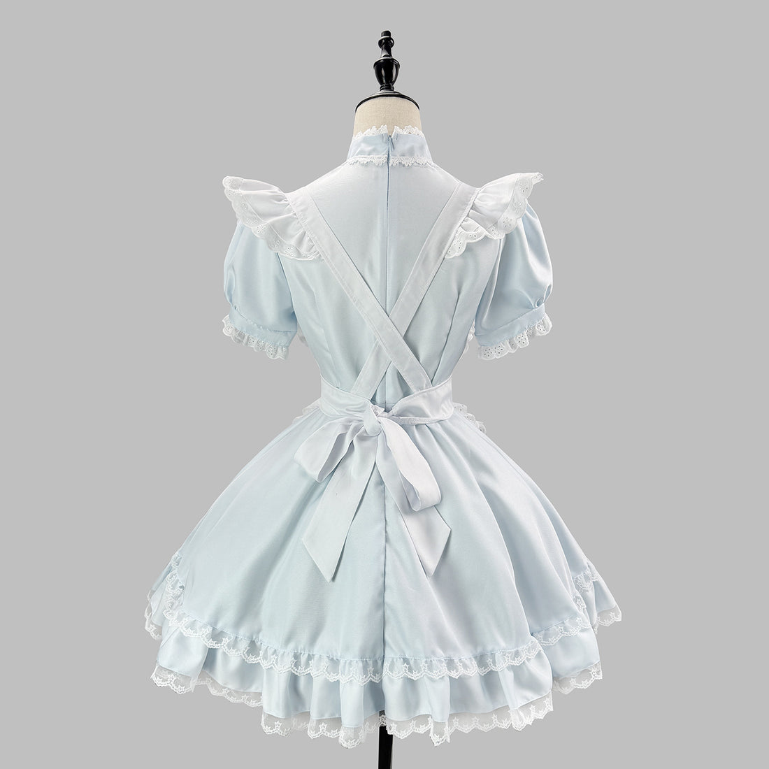 Alice Aqua Blue Lolita Maid Outfit Streamer Cosplay Dress