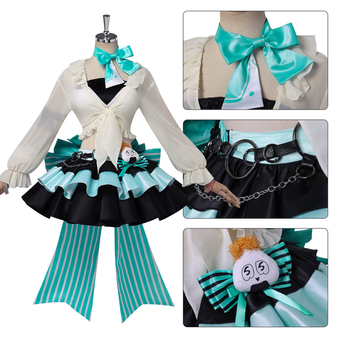 Game Arknights Haruka Mint Chocolate Skin Cosplay Costumes Streamer Show Themed Carnival Outfit