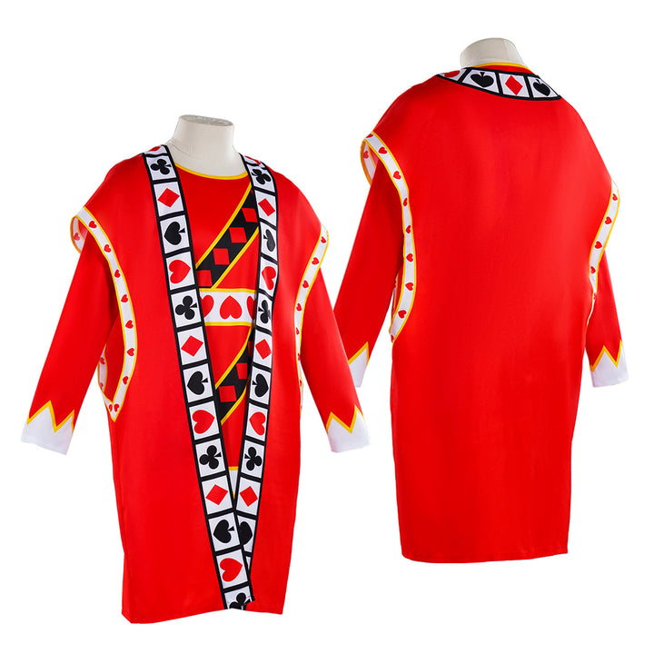 Alice Style Red Magic King Playing Card Cosplay Costume Halloween Fancy Dress