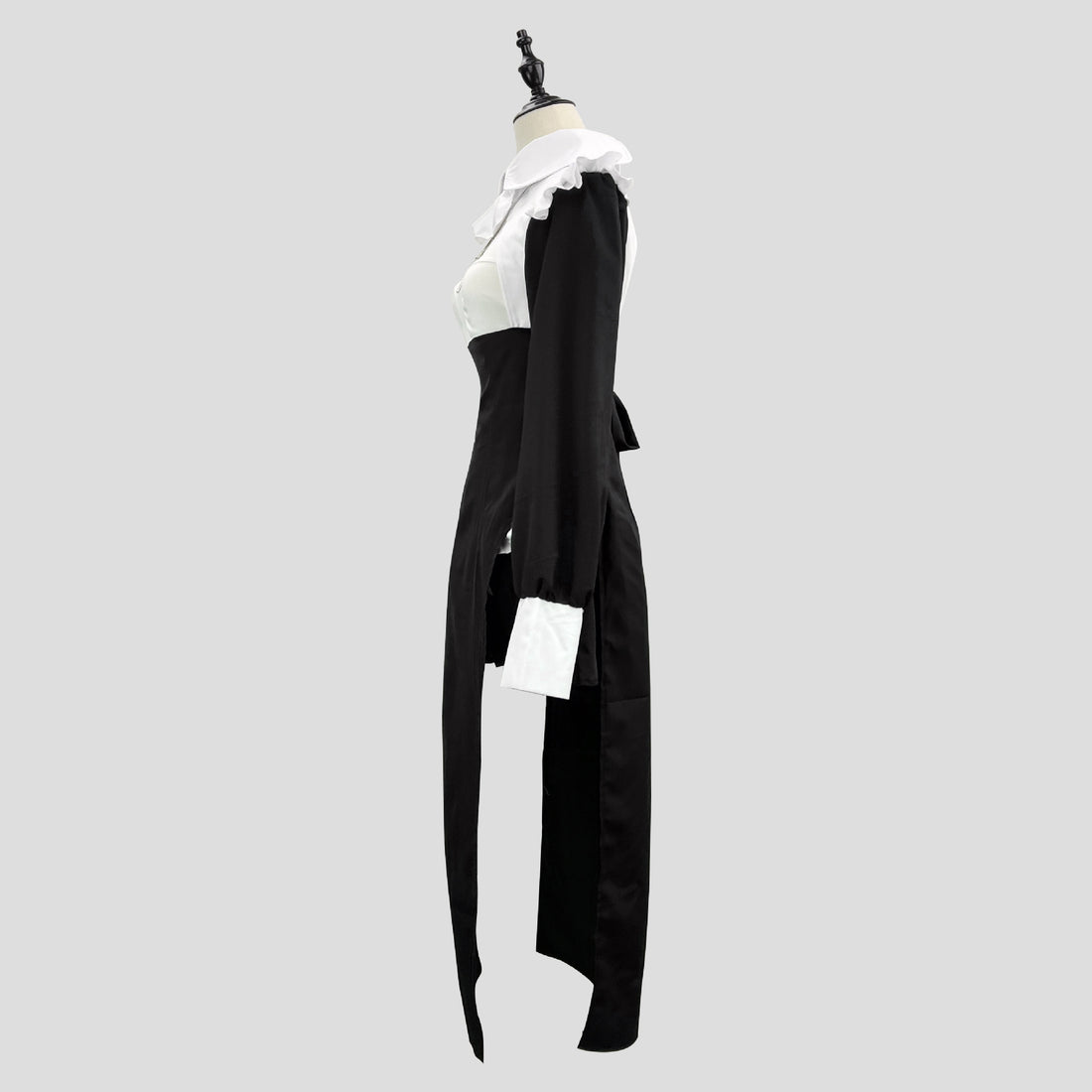 Women's Dark Nun Nurse Cosplay Costume Halloween Long Robe Slim Dress Party Outfit