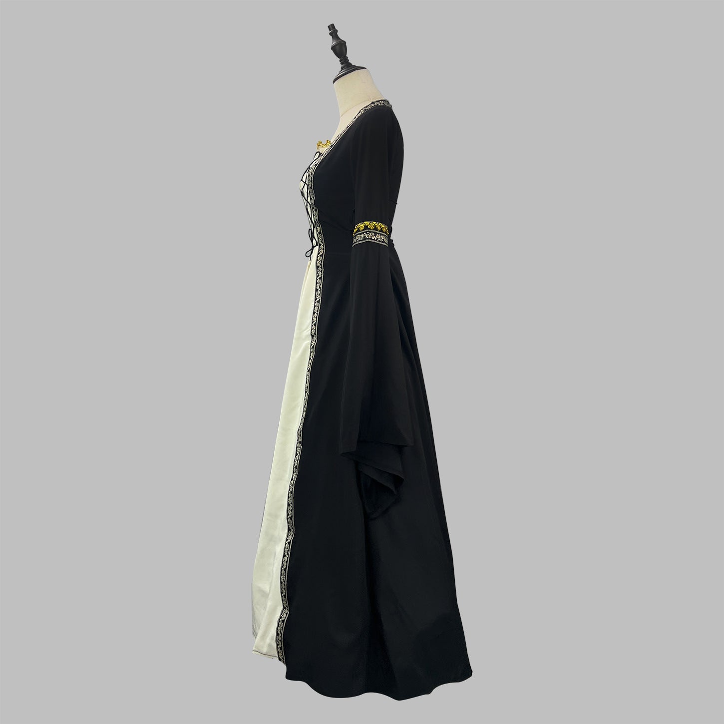 Women's Victorian Court Dress - Long Flare Sleeve Halloween Retro Masquerade Cosplay Costume
