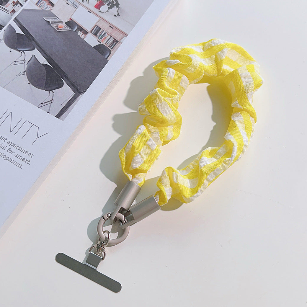 Stylish Fabric Art Wrist Phone Strap with Tether Tabs – Colon-shaped Wristlet & Hand Lanyard