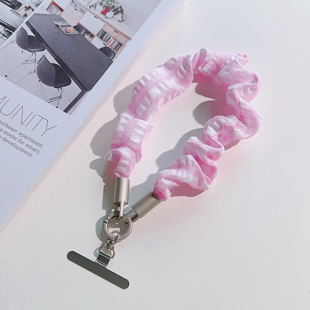 Stylish Fabric Art Wrist Phone Strap with Tether Tabs – Colon-shaped Wristlet & Hand Lanyard