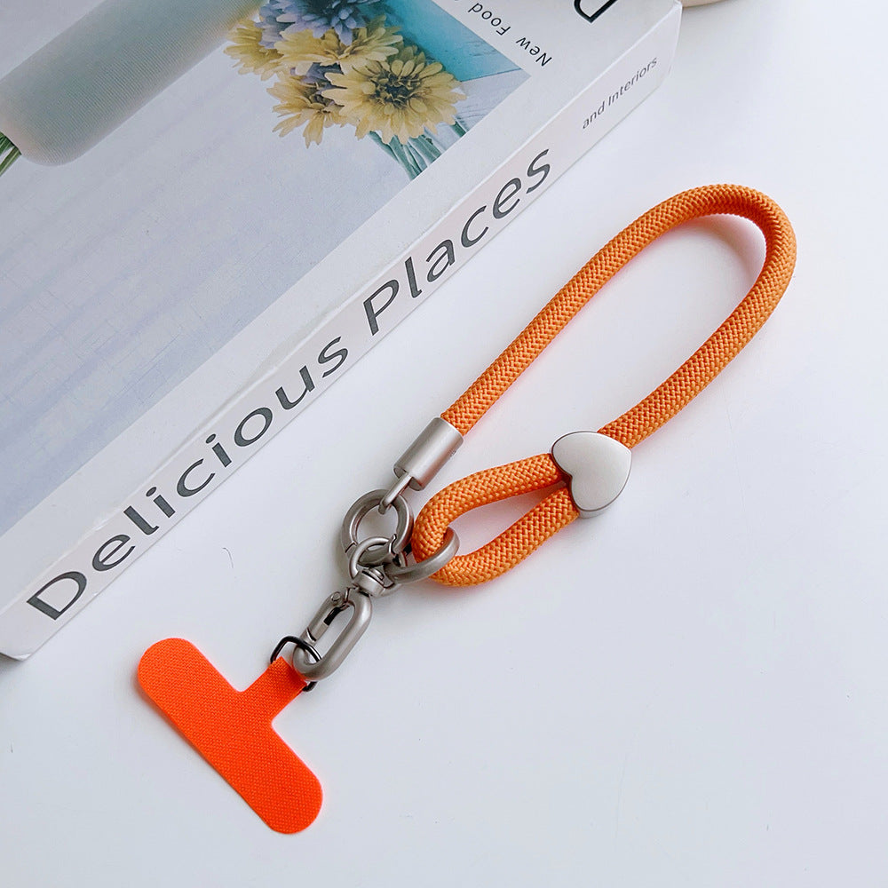 Heart Clasp Rotatable Wrist Phone Strap with Tether Tabs – Thick Wristlet & Hand Lanyard