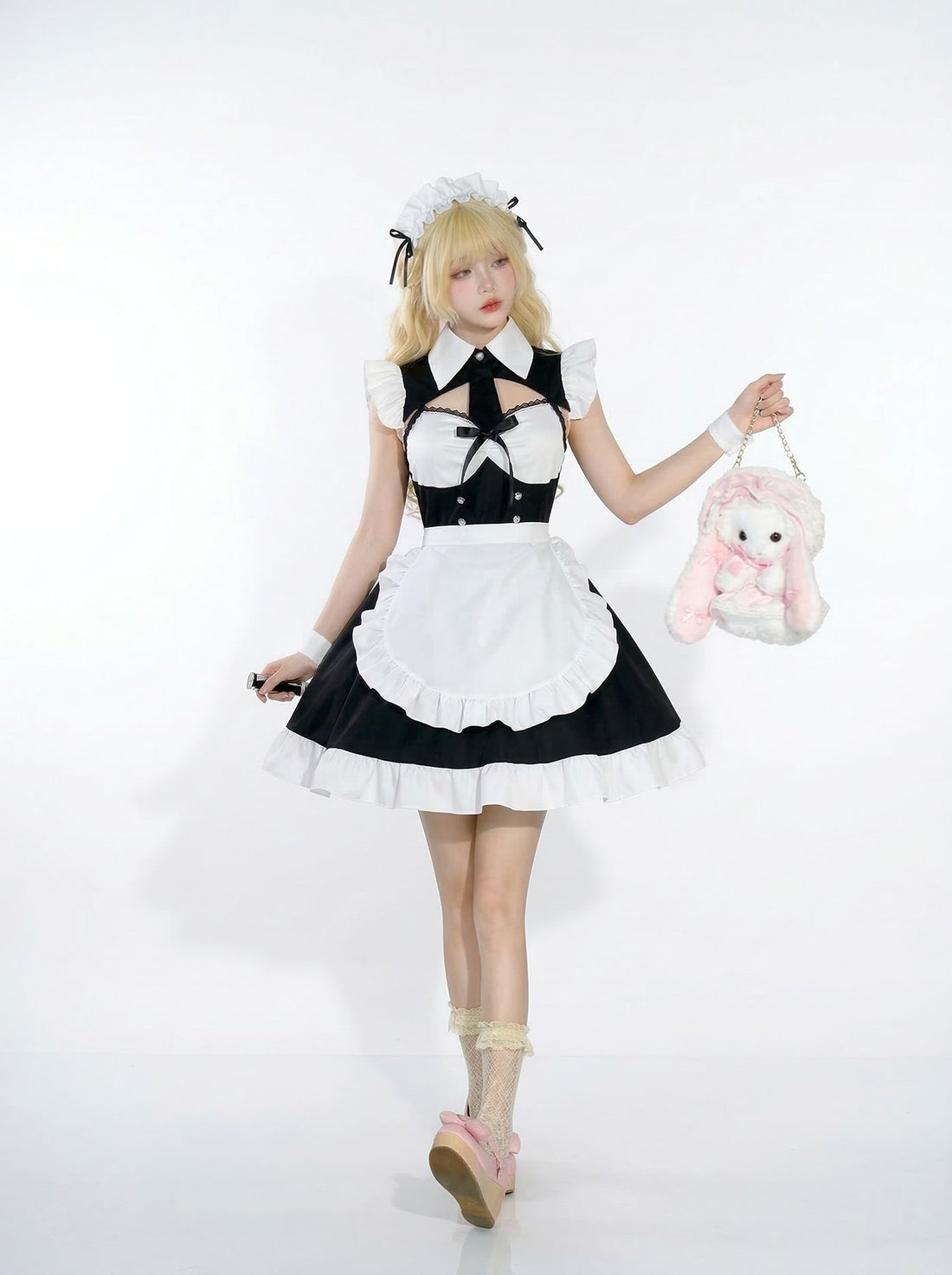 Open-back Maid Outfit Game Streamer Cosplay Lolita Dress