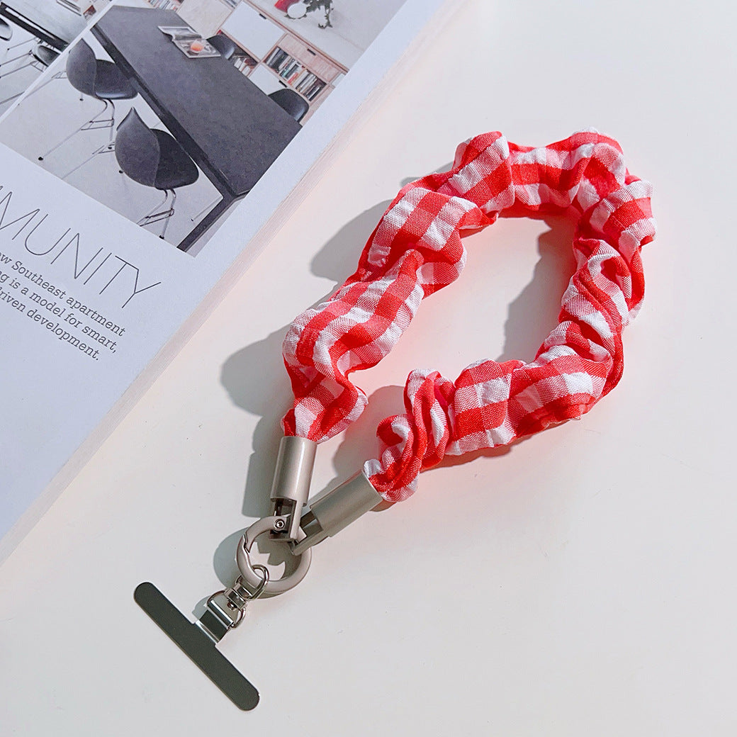 Stylish Fabric Art Wrist Phone Strap with Tether Tabs – Colon-shaped Wristlet & Hand Lanyard