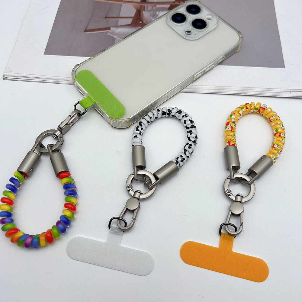 TPU Phone Cord Wrist Phone Strap with Tether Tabs – Elasticity Short Wristlet & Hand Lanyard