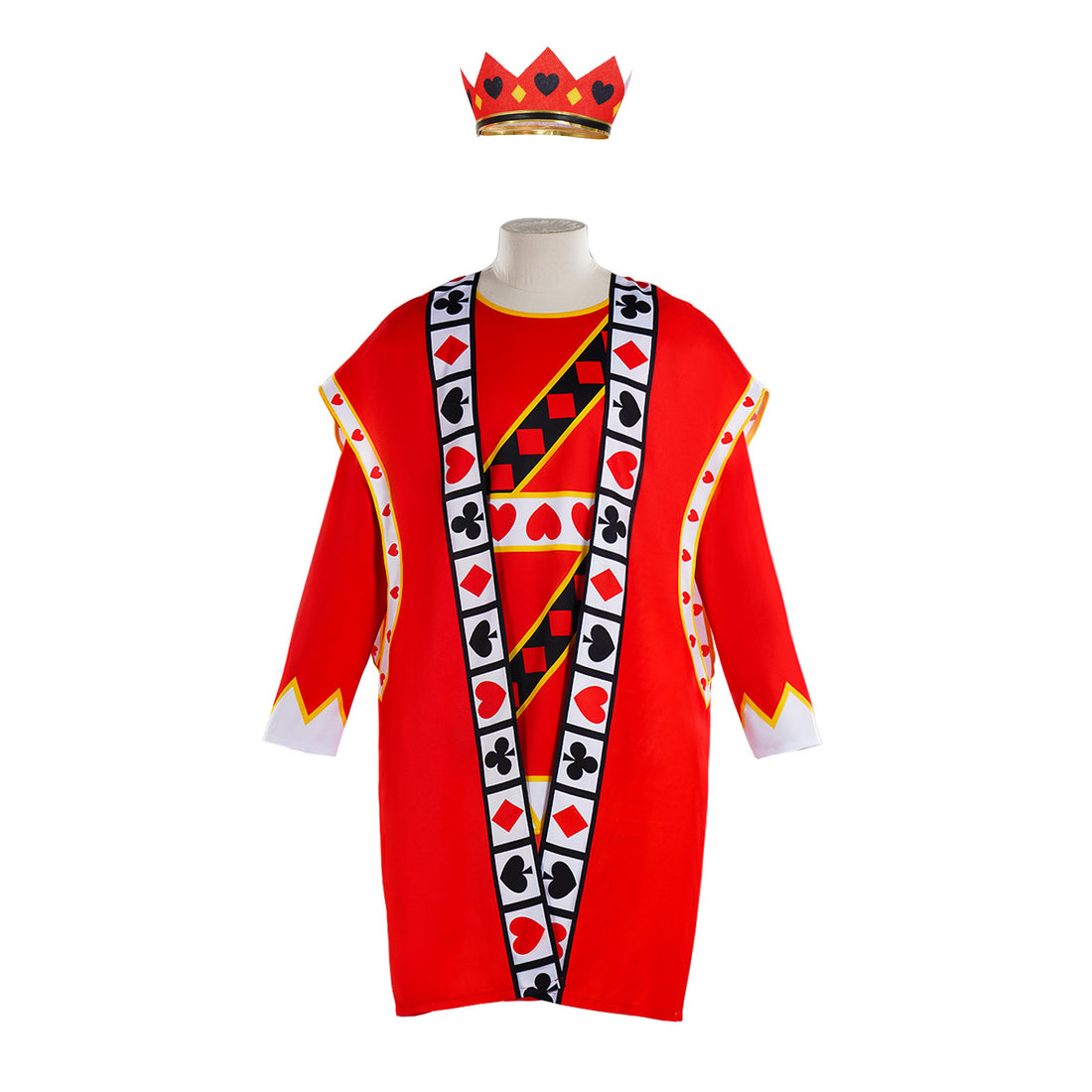 Alice Style Red Magic King Playing Card Cosplay Costume Halloween Fancy Dress