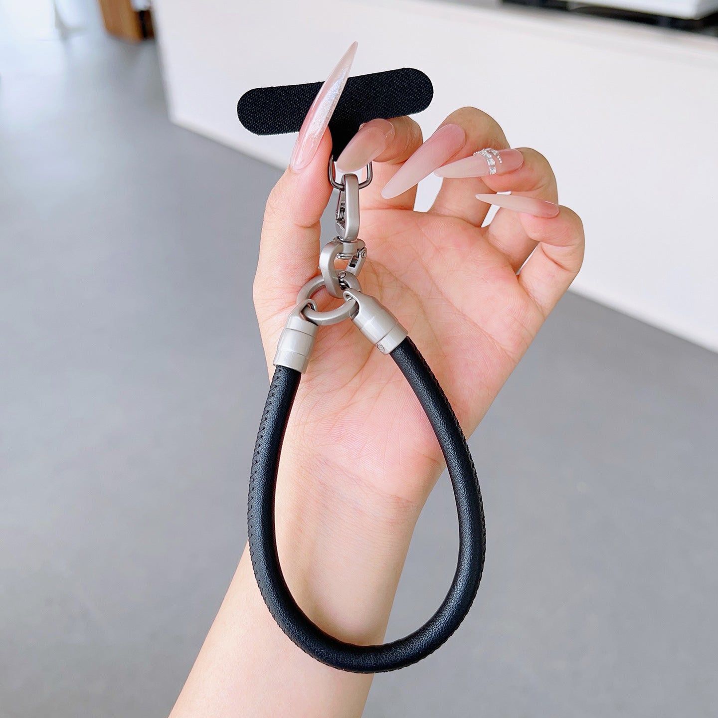 PU Leather Rotatable Wrist Phone Strap with Tether Tabs – High Intensity Wristlet & Hand Lanyard
