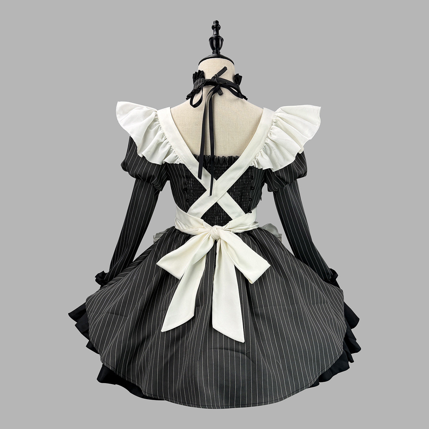 Lace Puff Sleeves Maid Outfit Gamer Streamer Cosplay Dress
