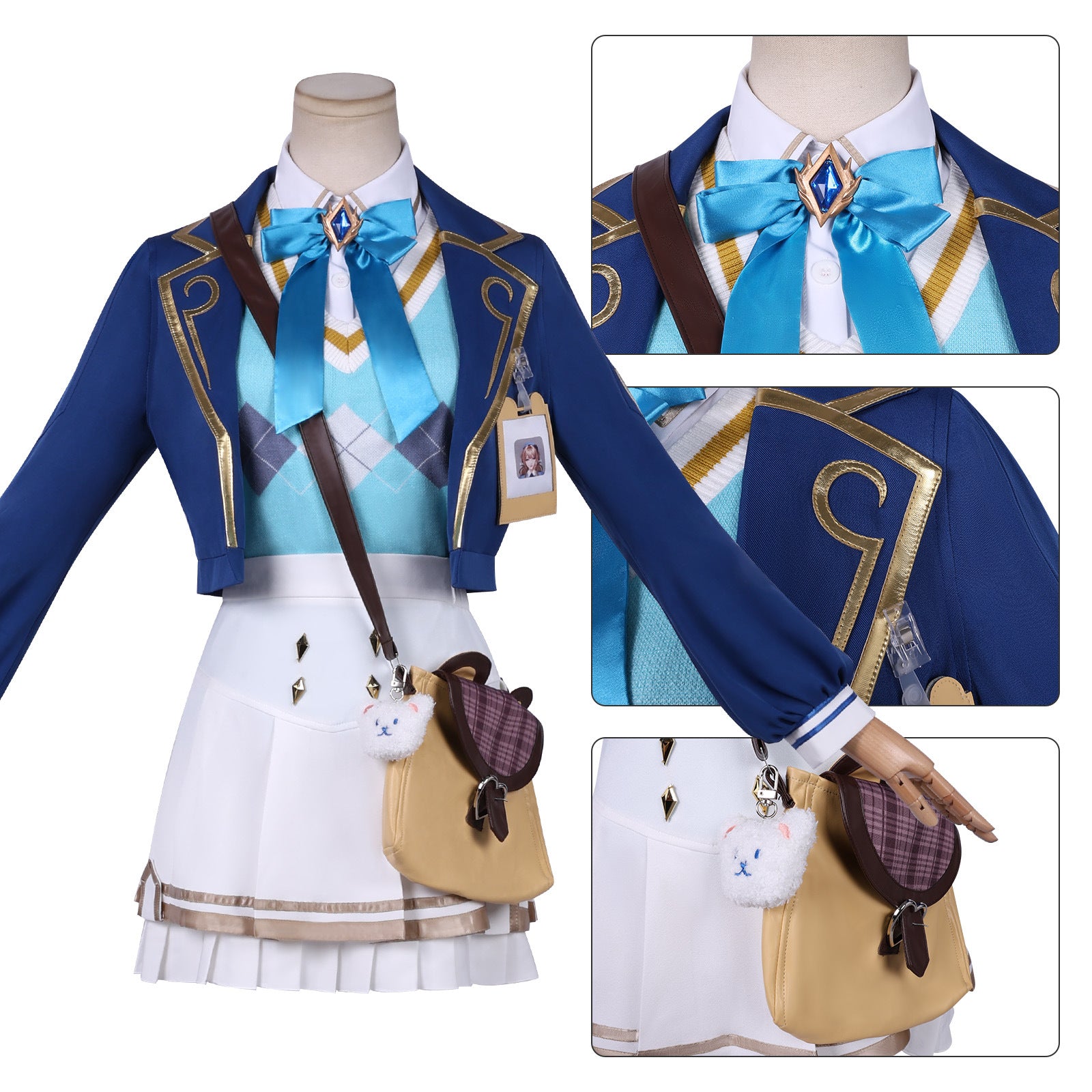 Honor of Kings Da Qiao Die A Floral Dream Skin School Uniform Cosplay Costume