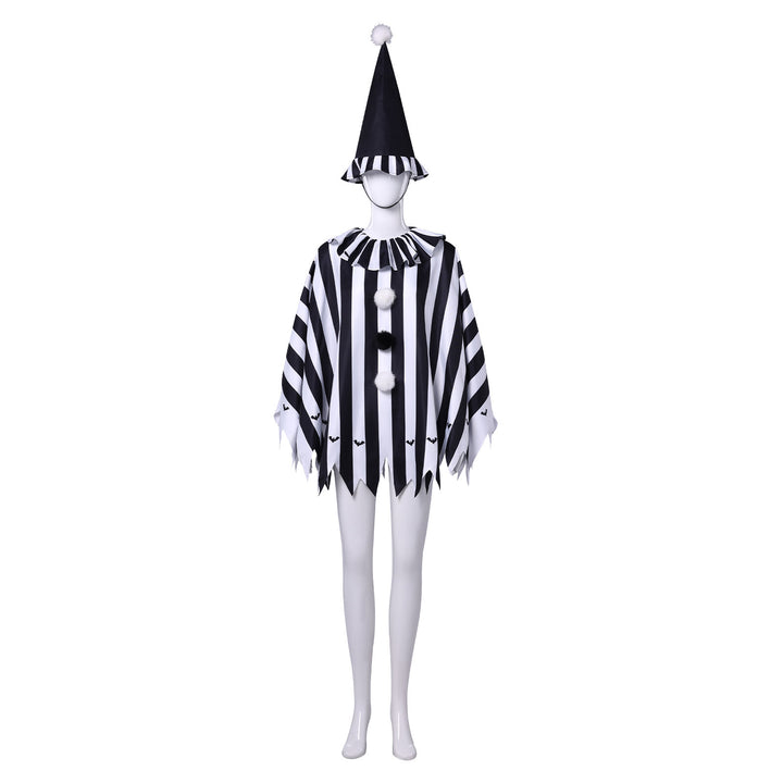 Funny Halloween Clown Cape Cosplay Costume - Quirky Circus Party Cosplay & Performance Cloak