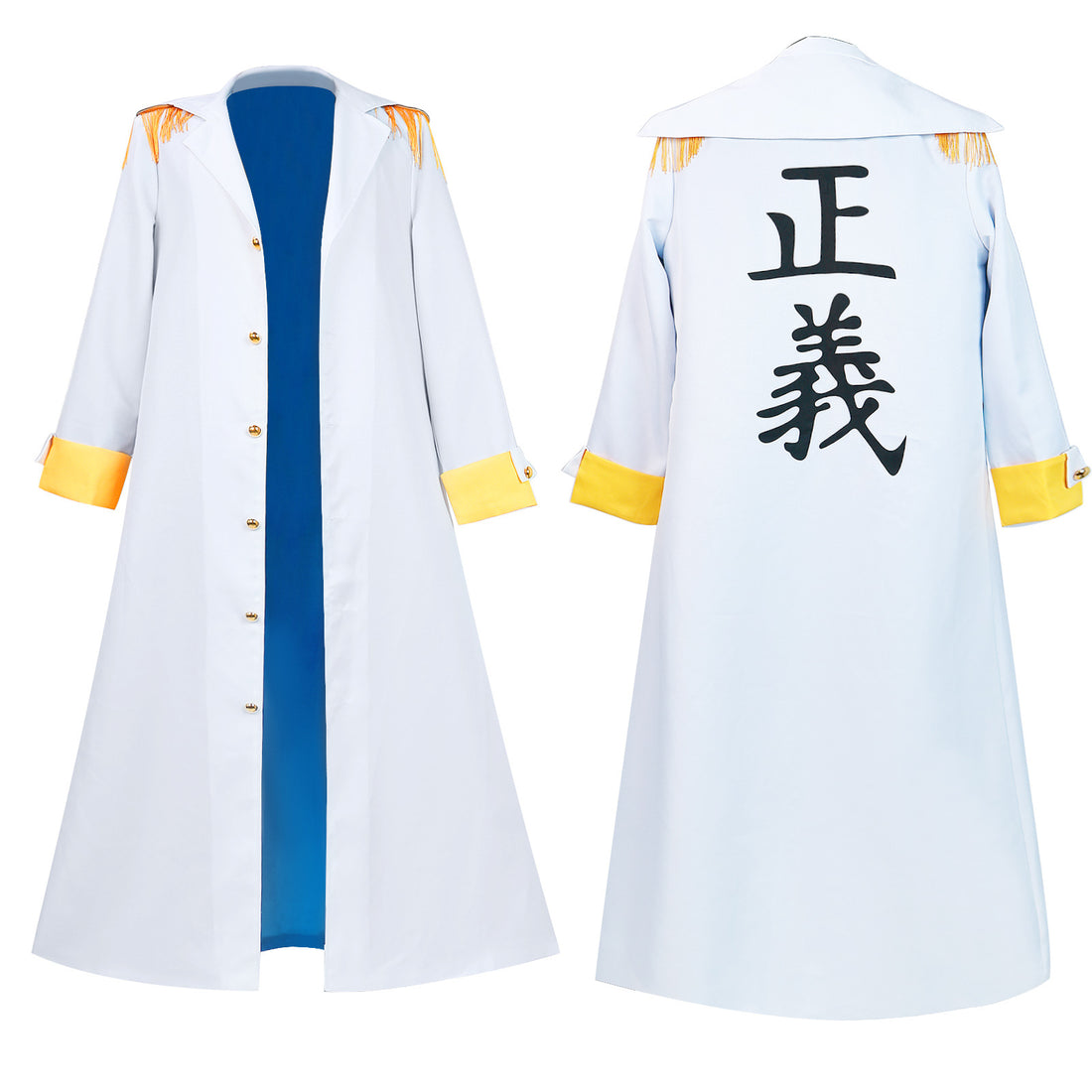 Navigation Admiral Kizaru Borsalino Cosplay Costume - One Piece Marine Justice Cape & Uniform