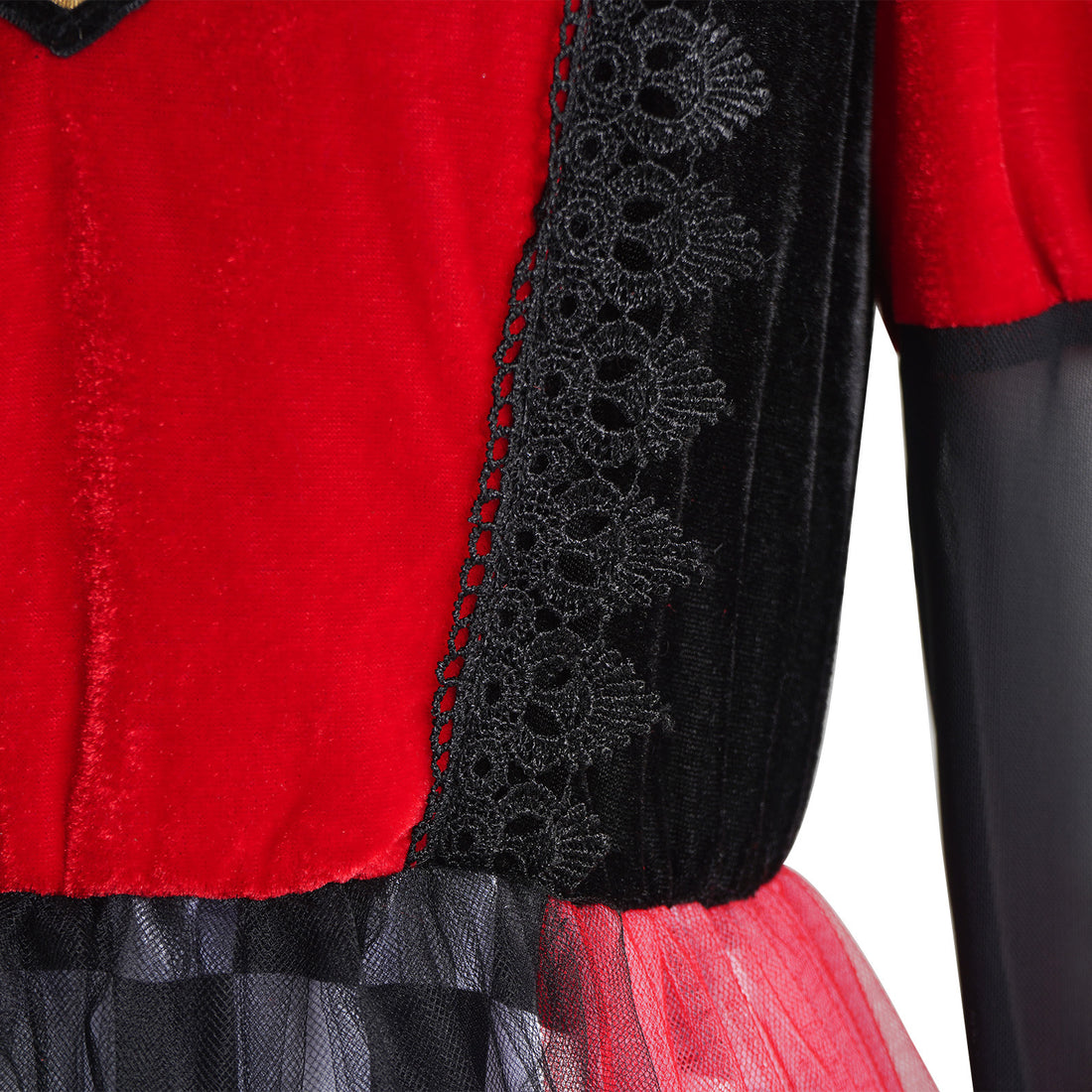 Women's Queen of Hearts Costume - Alice Style Evil Red Queen Halloween Cosplay Dress