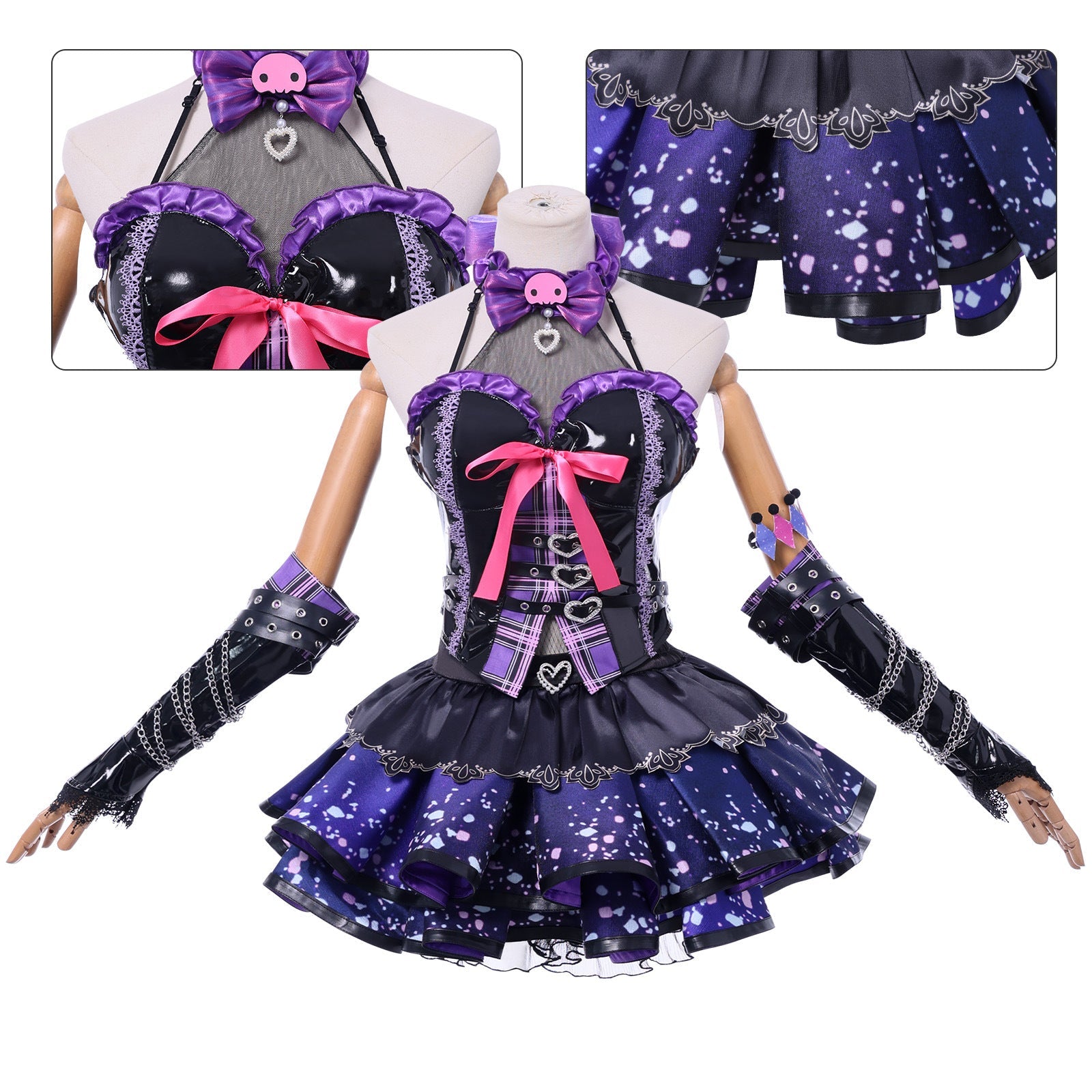 Naraka: Bladepoint Tessa X Kuromi Maid Outfit Cosplay Costumes