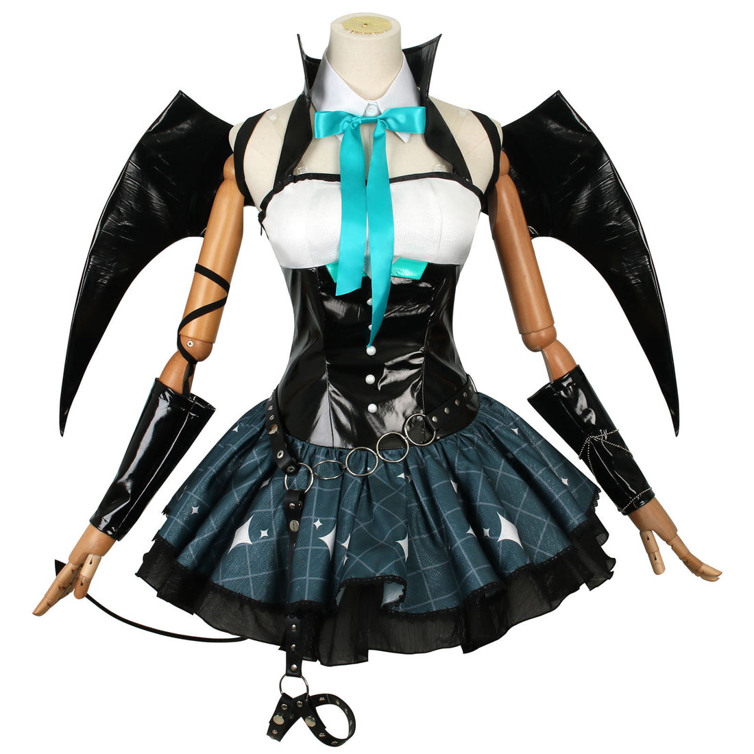 Virtual Idol Crossover Raccoon Lolita Little Devil Dress Outfit Fullset Cosplay Costume