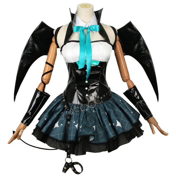 Virtual Idol Crossover Raccoon Lolita Little Devil Dress Outfit Fullset Cosplay Costume