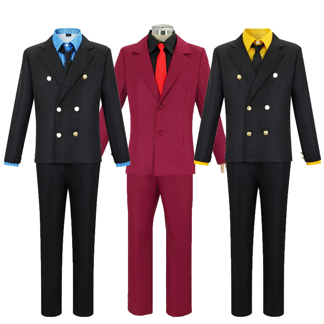 Navigation Sanji Cosplay Costume Blue Yellow Uniform One Piece Halloween Outfit for Men